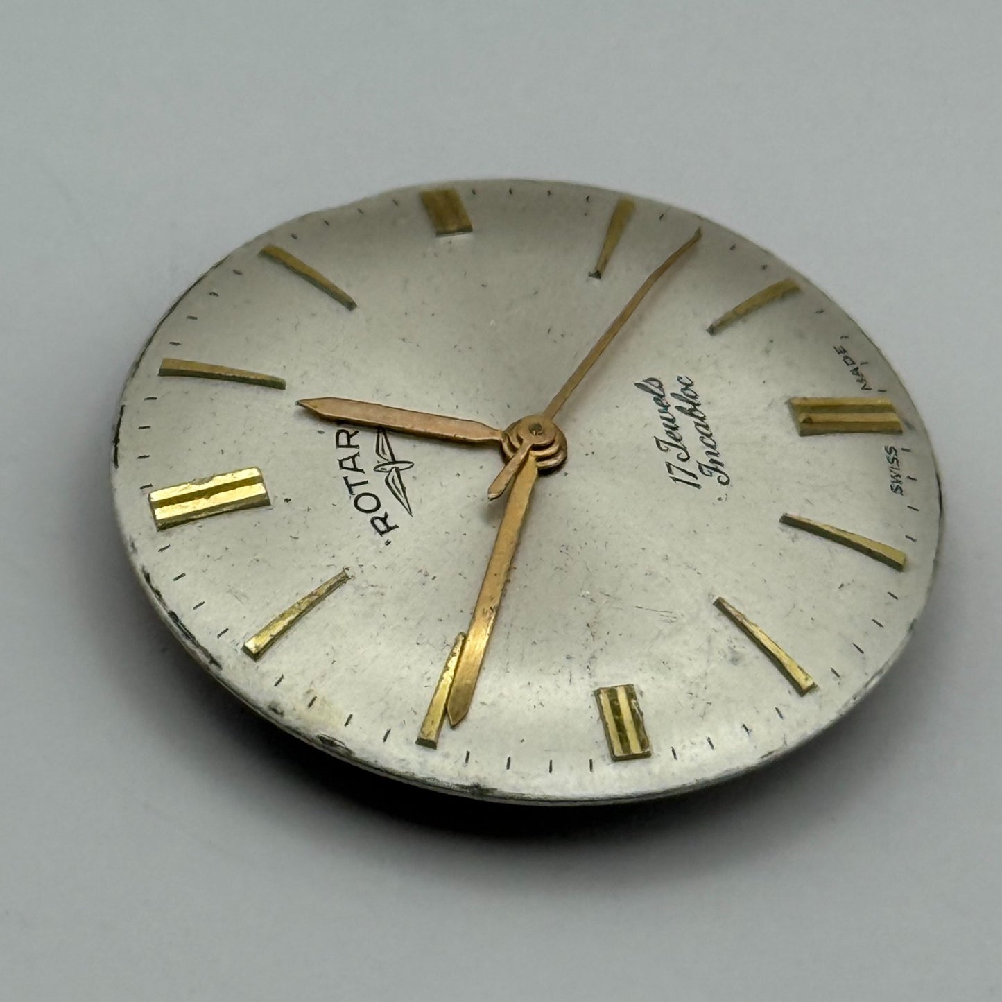 AS 1702/03 Watch Movement Date Rotary Manual Wind Vintage Swiss Parts 25.9mm