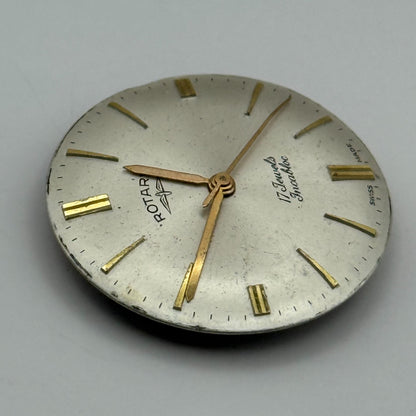AS 1702/03 Watch Movement Date Rotary Manual Wind Vintage Swiss Parts 25.9mm