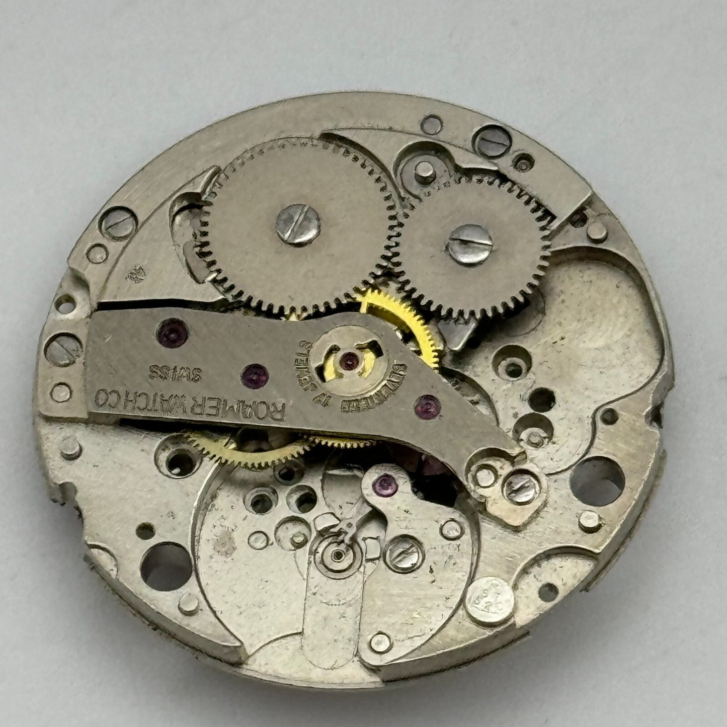 26mm Men's Roamer Cal 43 Partial Manual Wind Watch Movement Swiss Made PARTS