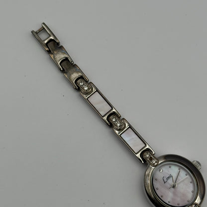 Limit Ladies Quartz Watch Pink MOP Dial Silver Tone Bracelet Working 19mm