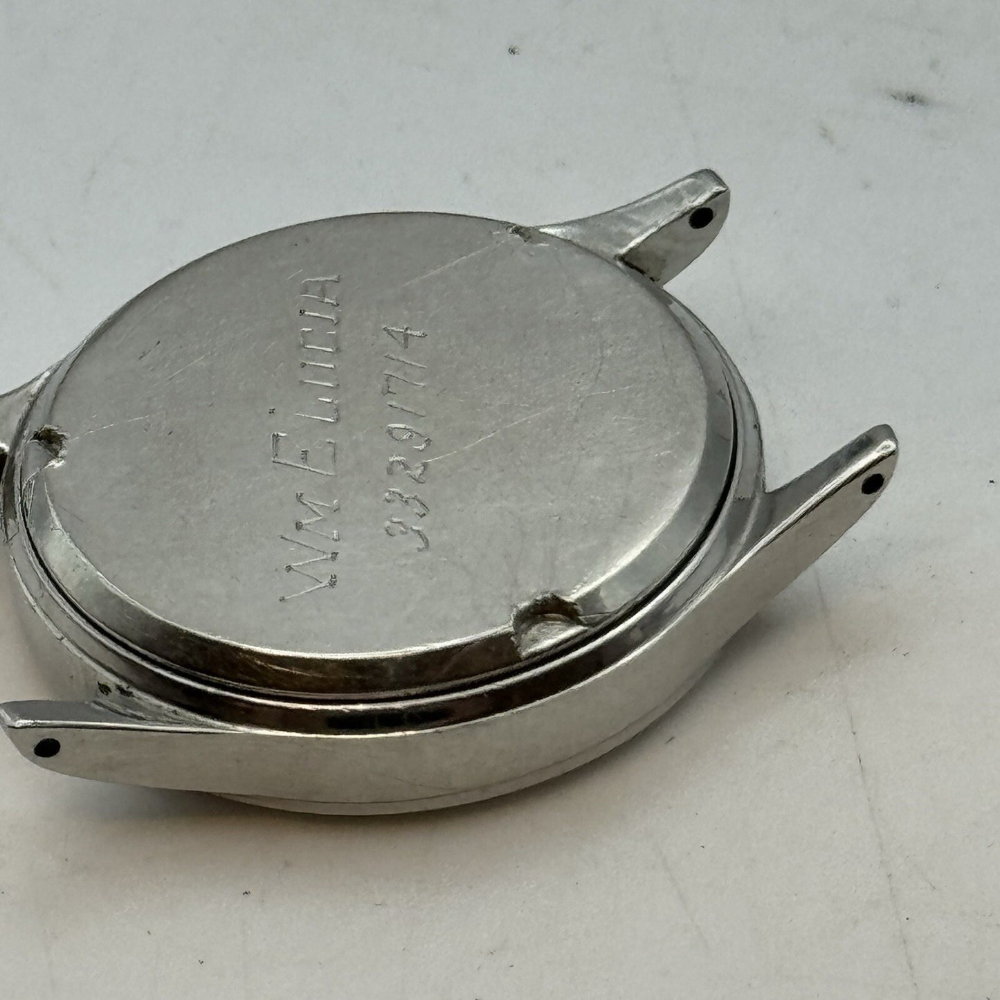 29.5mm Vintage Girard Perregaux 7163 Engraved Watch Case StayBrite Steel Brevet