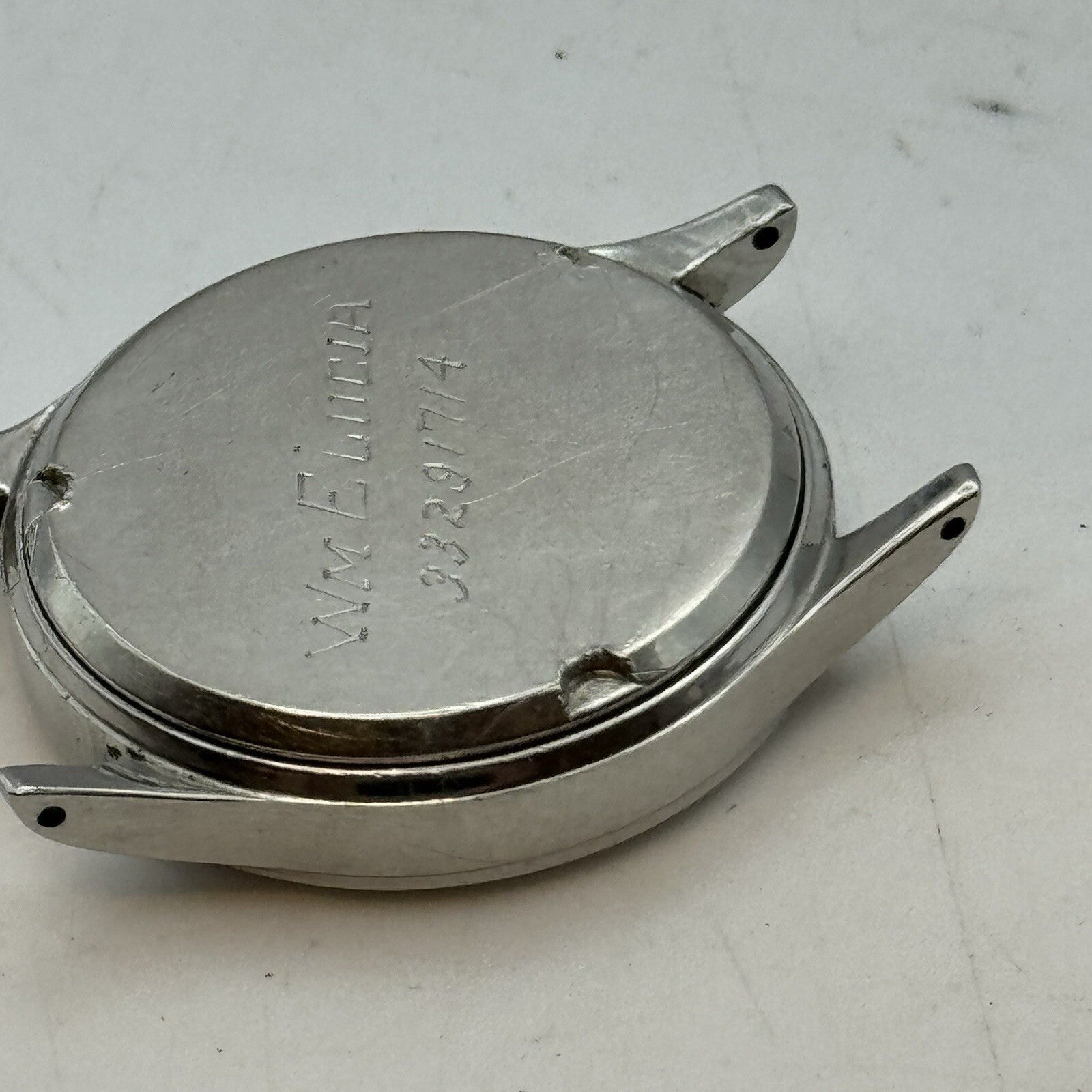 29.5mm Vintage Girard Perregaux 7163 Engraved Watch Case StayBrite Steel Brevet