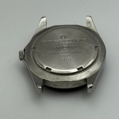 34mm Working Men's Predator Tachymeter 50M Blue Black Divers Quartz Watch Head