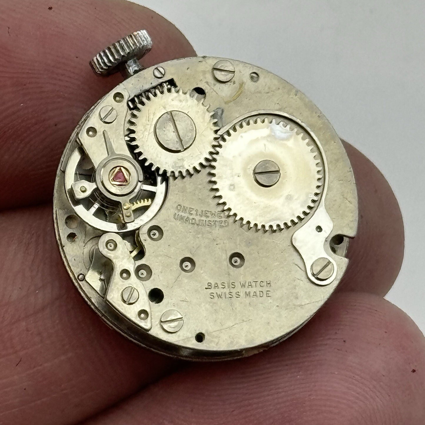 26mm Ladies Manual Wind Glynford Basis Red DialSwiss Watch FOR PARTS TO RESTORE