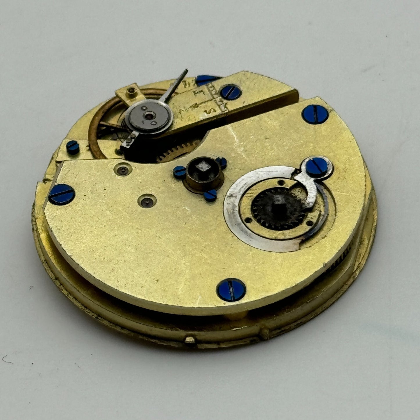 36.3mm Antique Unidentified Key Wound Pocket Watch Movement PARTS REPAIR SPARES