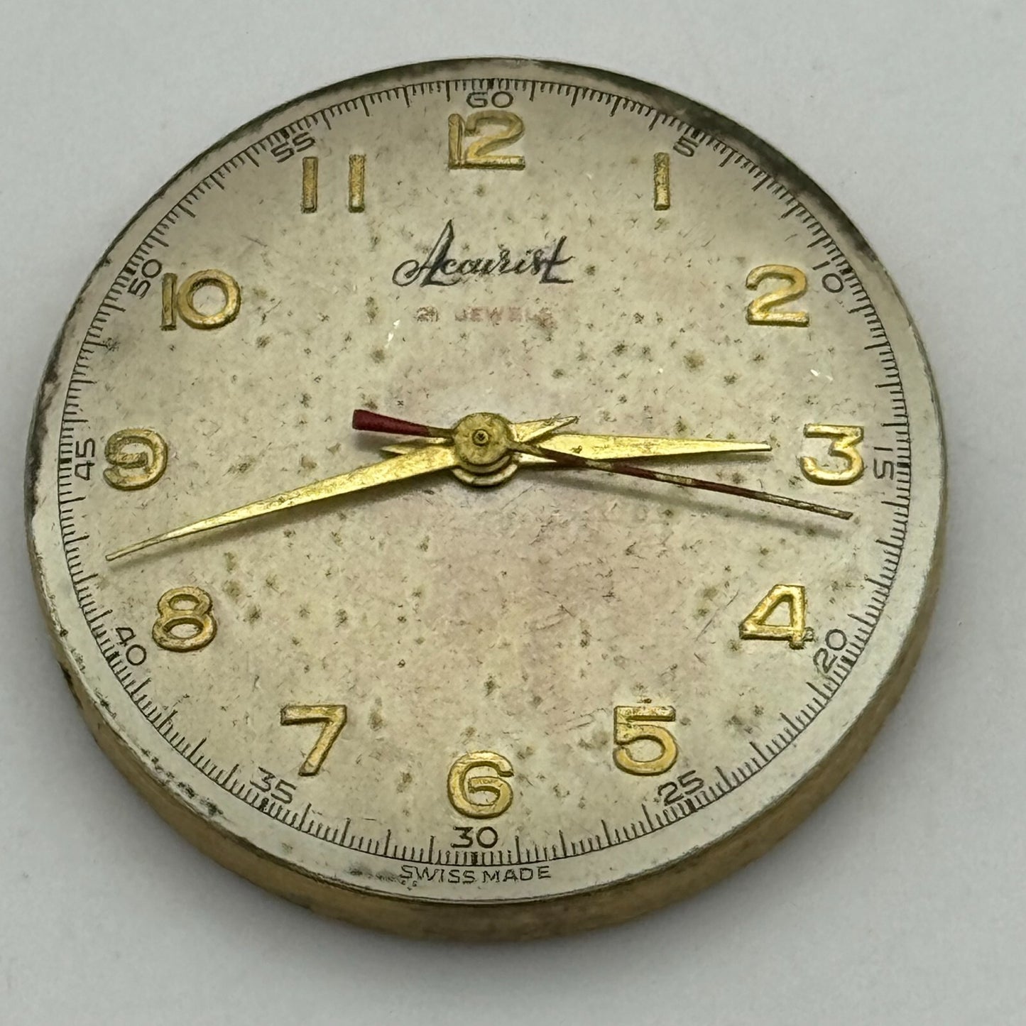 28.3mm Enicar A-R 410 Accurist Manual Wind Watch Movement Swiss Vintage PARTS