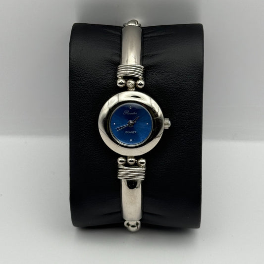 Picador Ladies Quartz Watch Blue Dial Silver Tone Bracelet Working 6.25 Inches