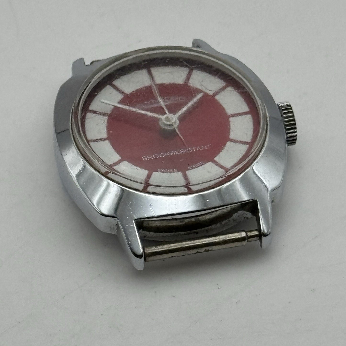 26mm Ladies Manual Wind Glynford Basis Red DialSwiss Watch FOR PARTS TO RESTORE