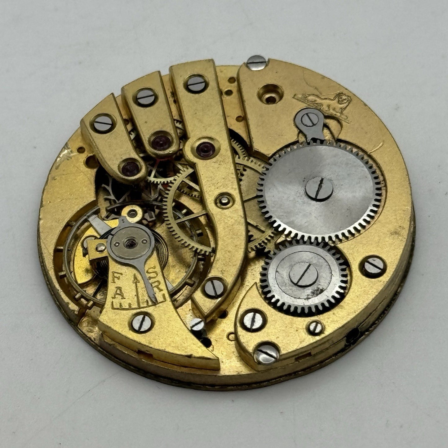 42.9mm Very Rare FHF Cal 3 Vintage Pocket Watch Movement PARTS REPAIR SPARES