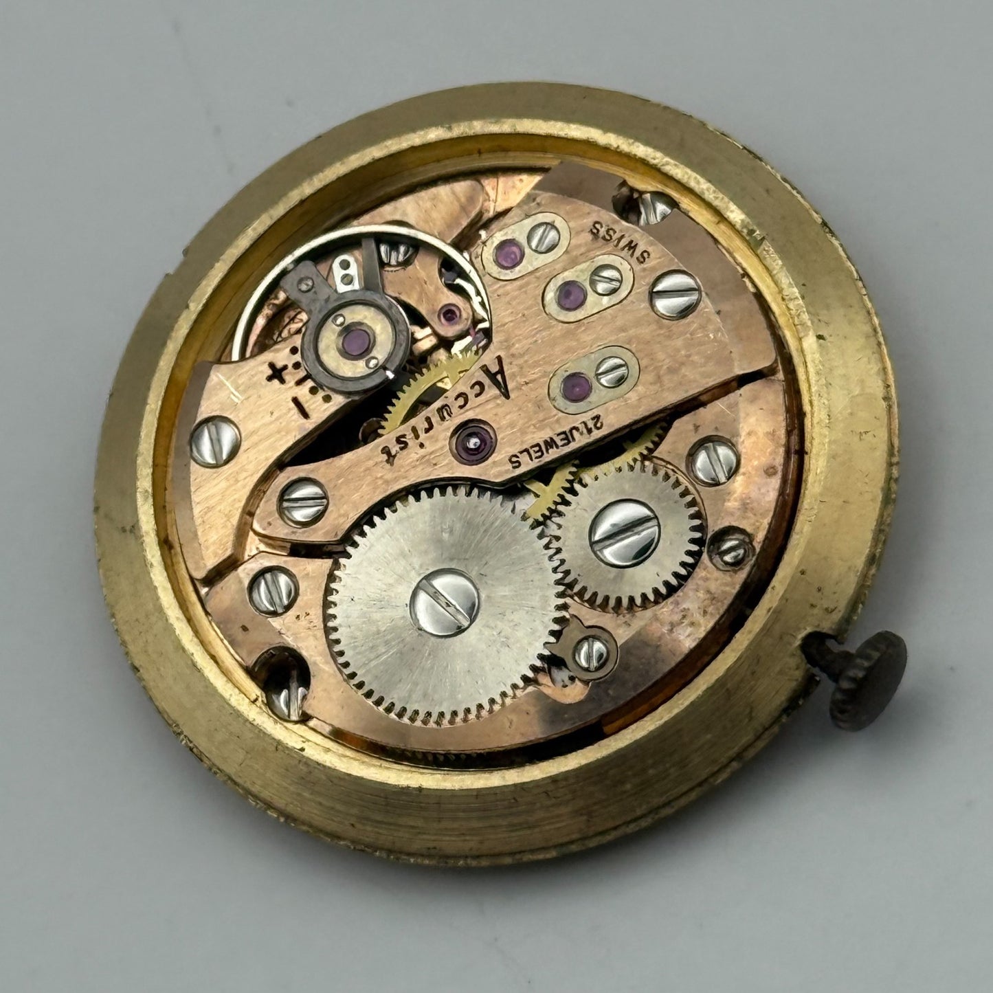 AS 1691/93 Watch Movement Accurist Manual Wind Vintage Swiss Parts Repair 30.3mm