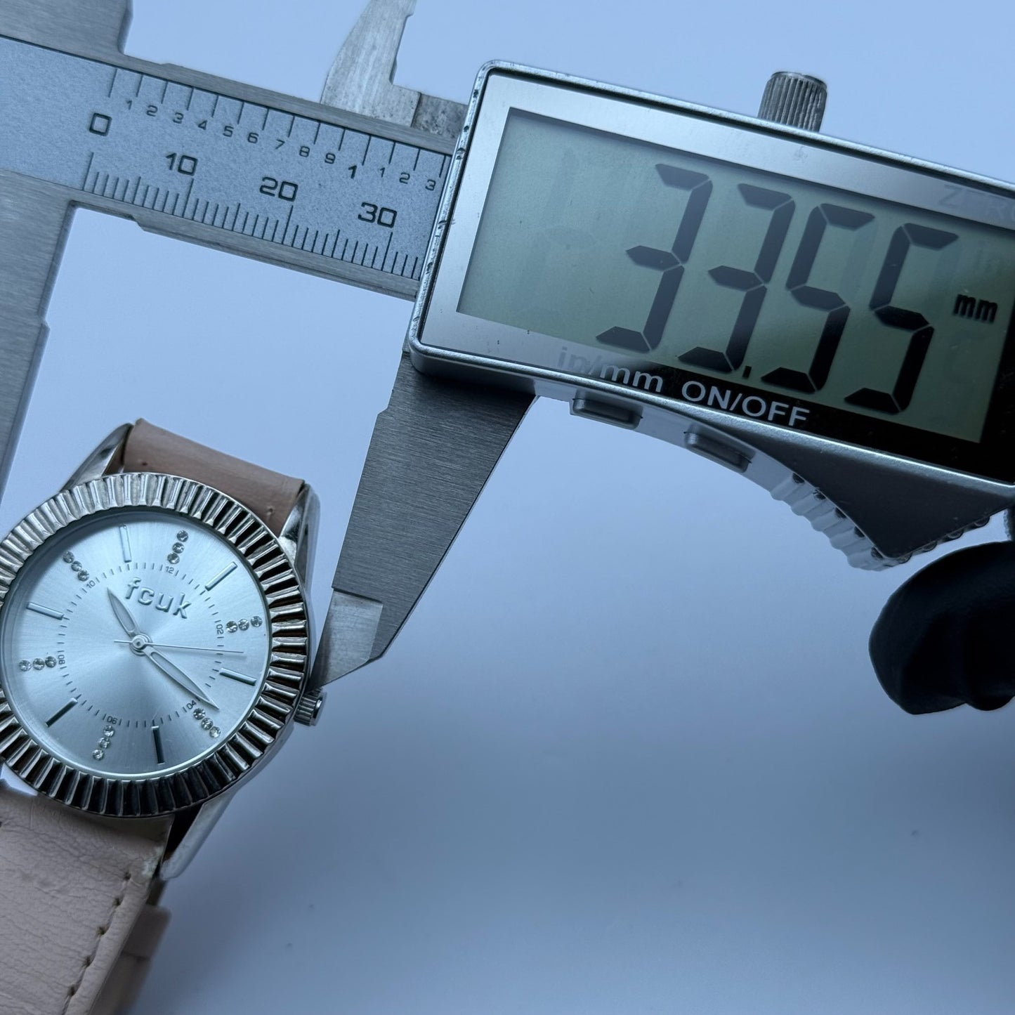 FCUK French Connection Time Ladies Quartz Watch Crystal Markers Working 33mm