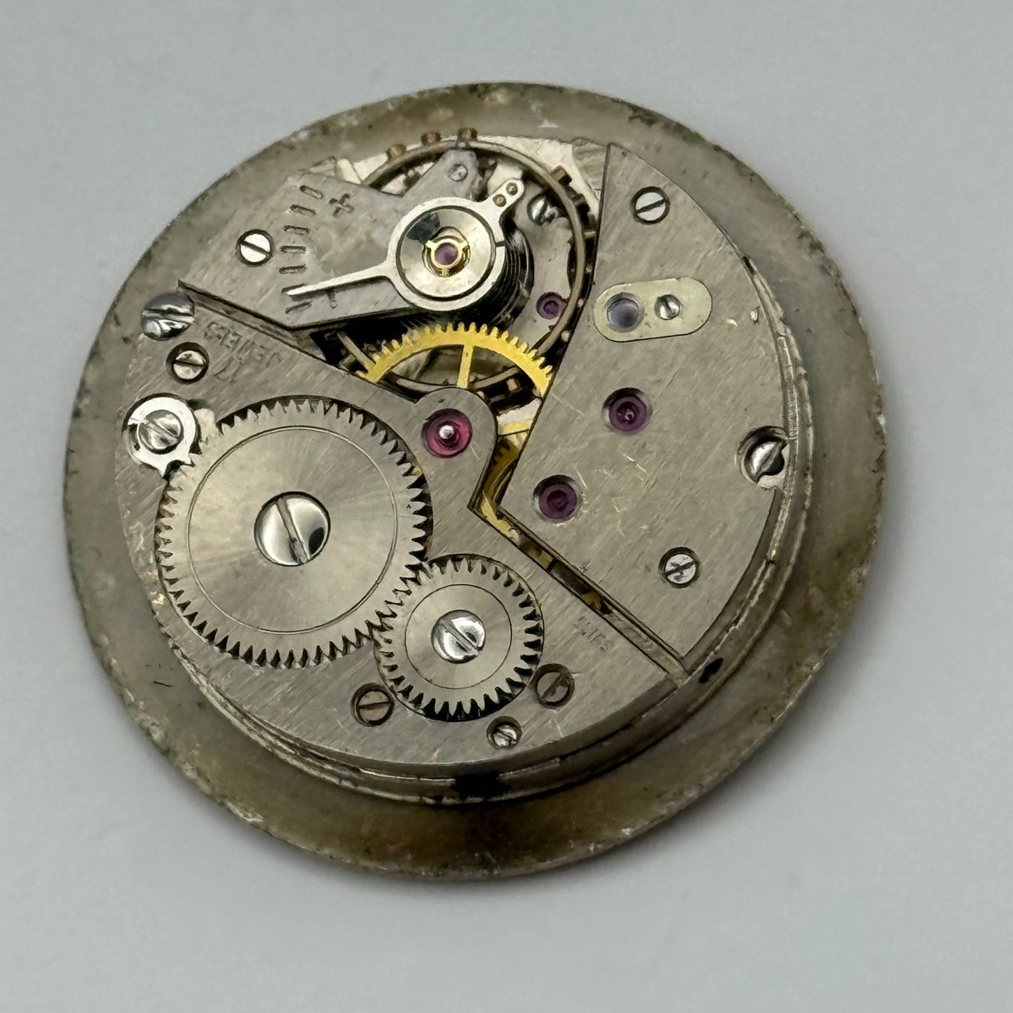 FEF 190 Watch Movement Garrard Manual Wind Vintage Swiss Parts Repair 23.5mm