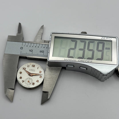 Lanco 1022 Watch Movement Manual Wind Vintage Swiss 15 Jewels Parts 23.5mm