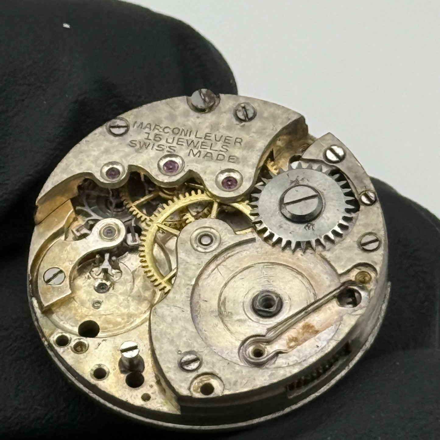 Rolex Marconi Lever Sila 15 Jewels Watch Movement Vintage Parts Repair 23.8mm