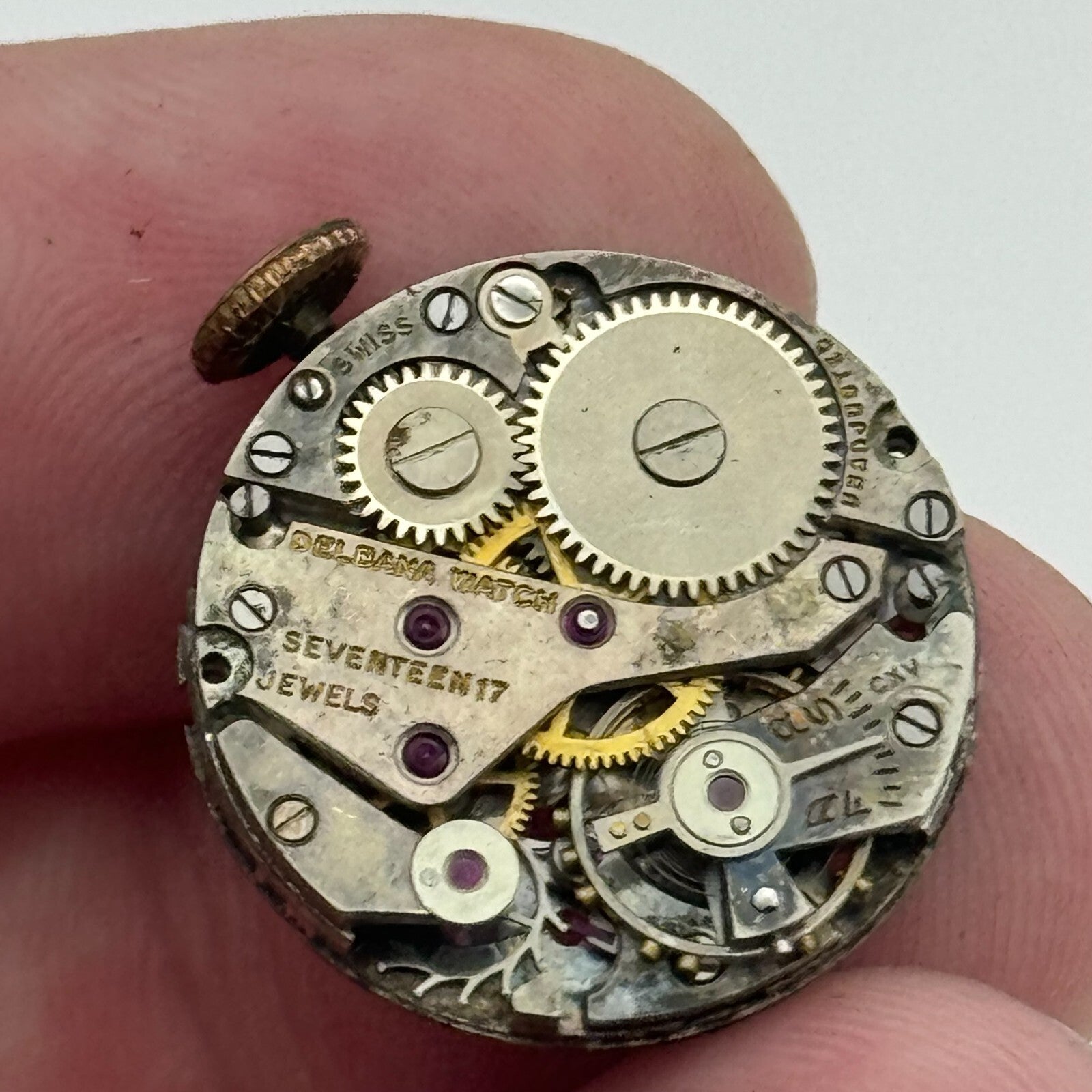 19.7mm Delbana AS A Schild Manual Wind 17 Jewels Swiss Watch Movement PARTS