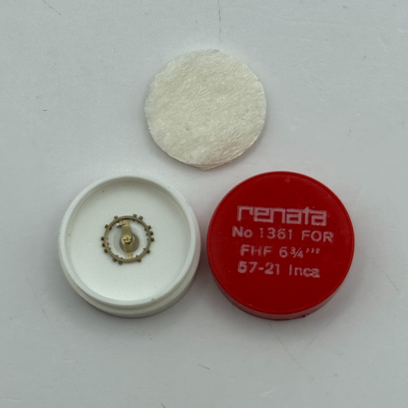 FHF 57-21 Balance Wheel Complete And Spring 6 3/4''' 1361 Watch Movement Parts 