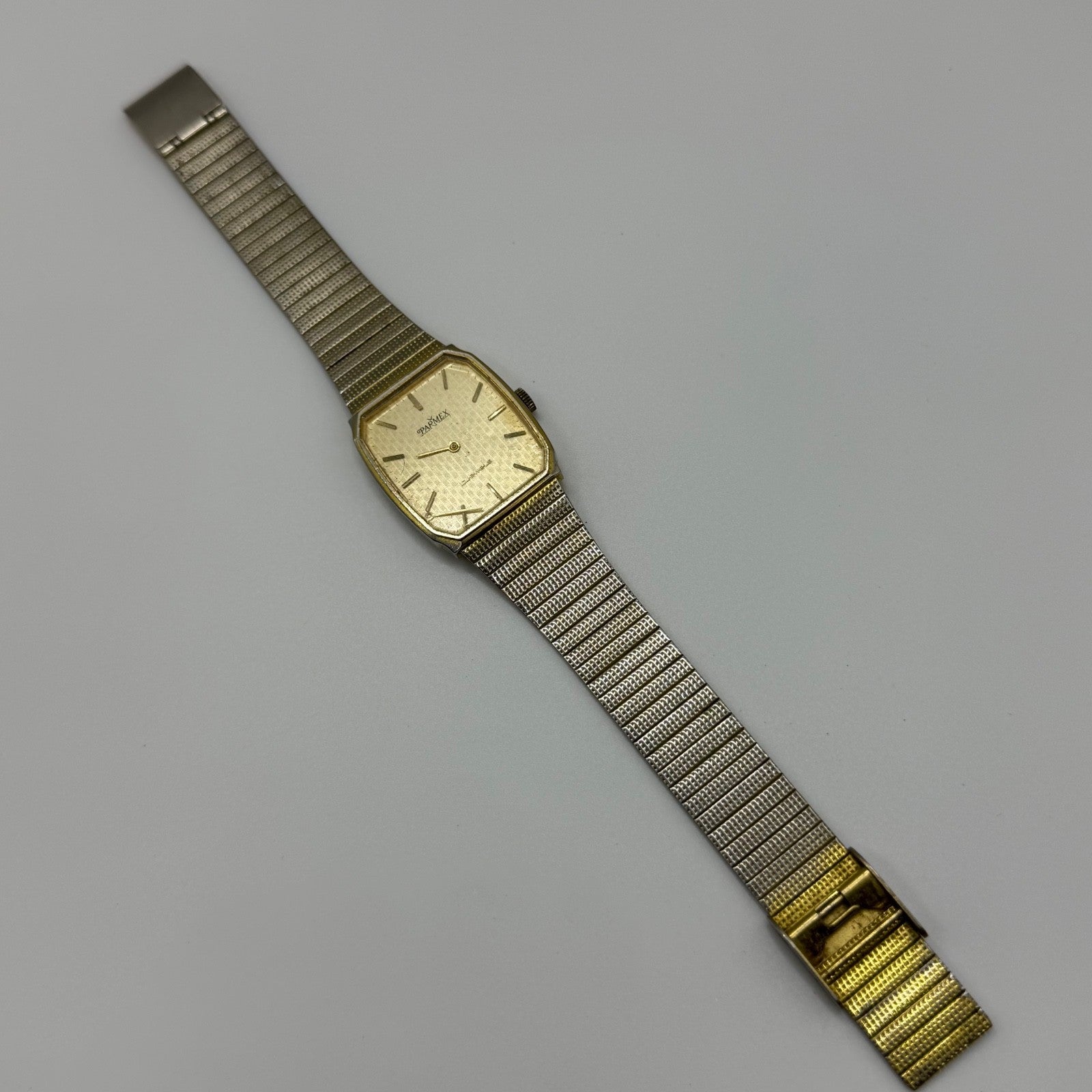 27mm Vintage Parma 17 Jewels Gold Plated Manual Wind Watch FOR PARTS / REPAIR