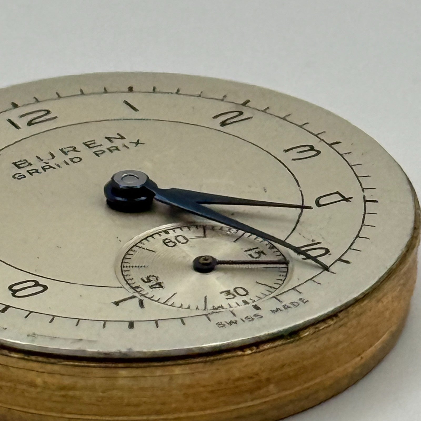 Buren 410 Grand Prix Watch Movement Manual Wind Vintage Parts Repair 25.1mm