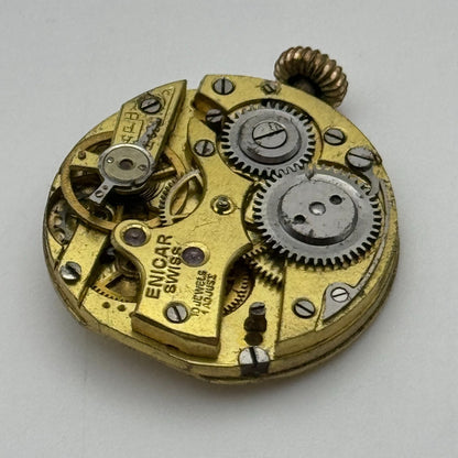 23.6mm Rare Antique Enicar Trench Watch Movement Manual Wind Swiss Vintage PARTS