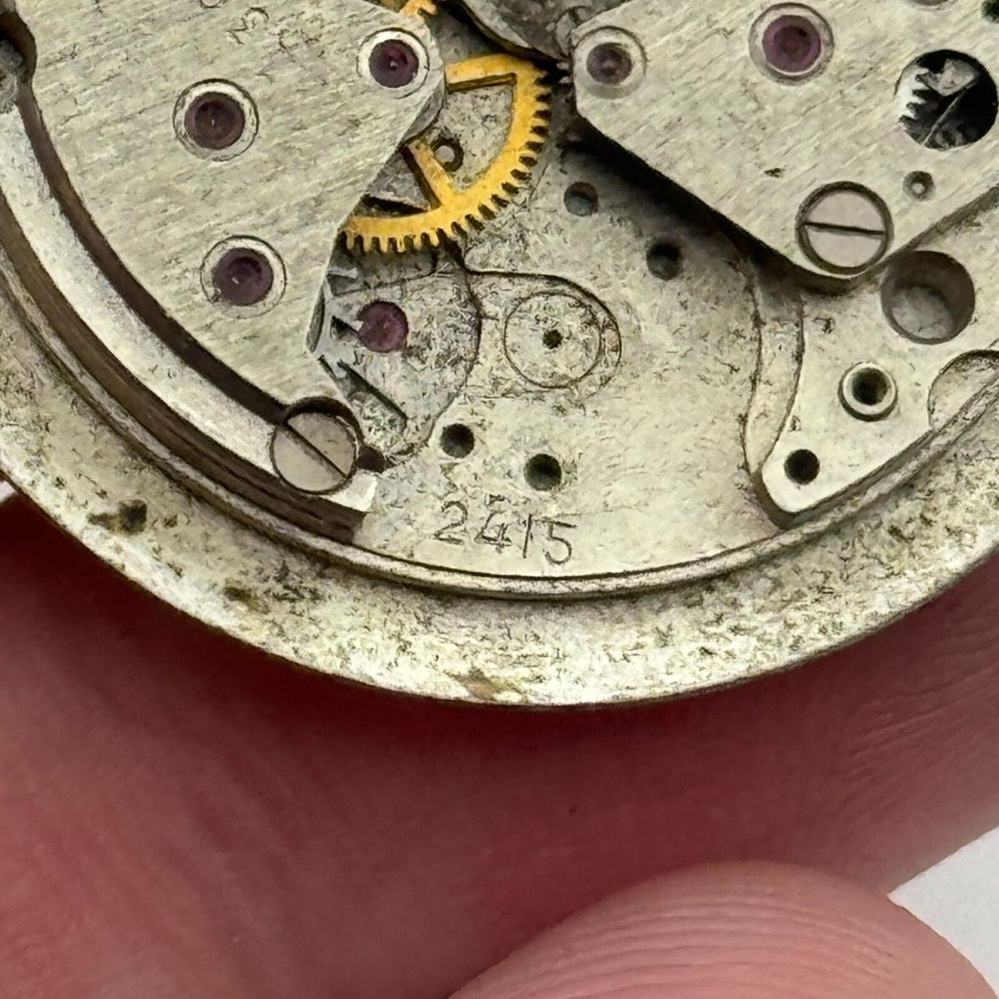 24.4mm Poljot de Luxe Cal 2415 Soviet Manual Wind Watch Movement PARTS REPAIR