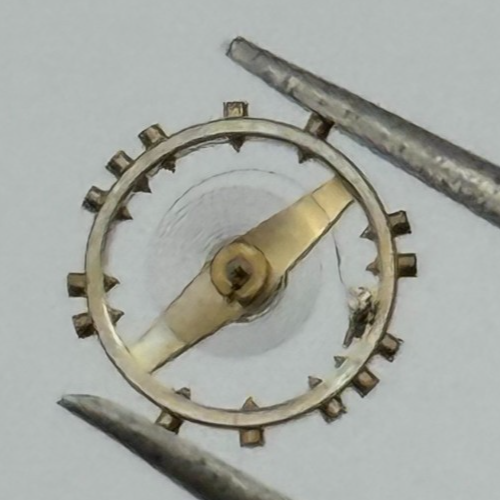 FHF 159 Balance Wheel Complete And Spring 3-10''' 190 M Watch Movement Parts 