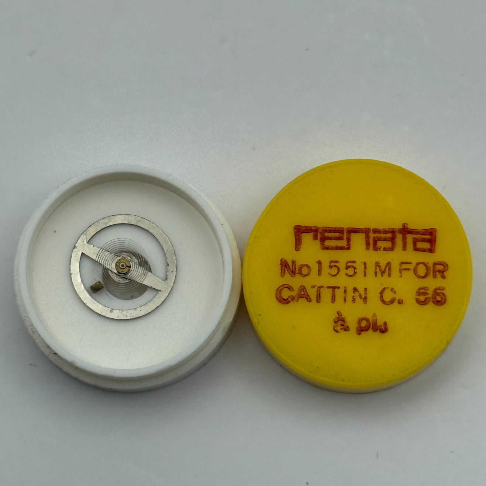 Cattin C66 Balance Wheel Complete And Spring  1551 M Watch Movement Parts NOS