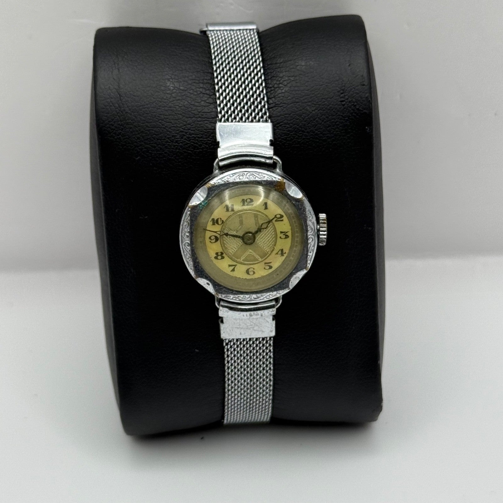 21mm Vintage Ladies Art Deco Mother Of Pearl Dial Manual Wind Watch PARTS REPAIR