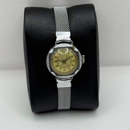 21mm Vintage Ladies Art Deco Mother Of Pearl Dial Manual Wind Watch PARTS REPAIR