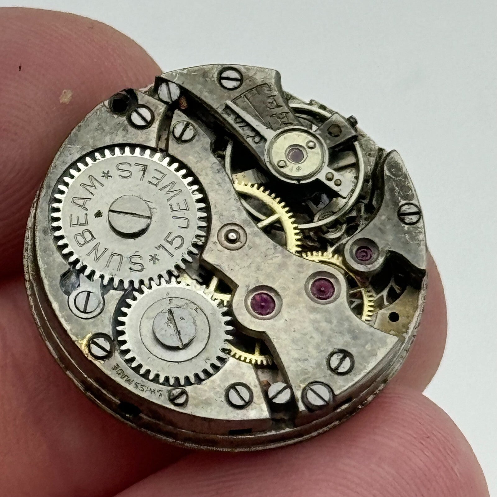 23.6mm Mens Sunbeam Balance Ok Trench Watch Movement Manual Wind Swiss PARTS