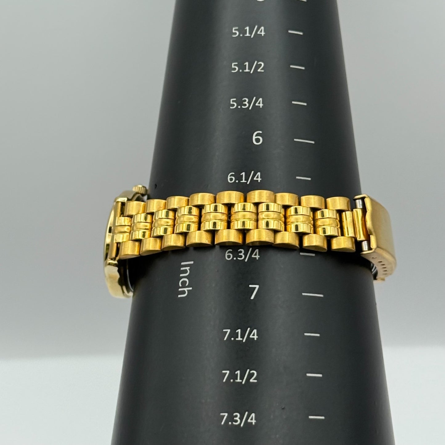 Ingersoll Ladies Quartz Watch Black Date Dial Gold Tone Bracelet Working 25mm