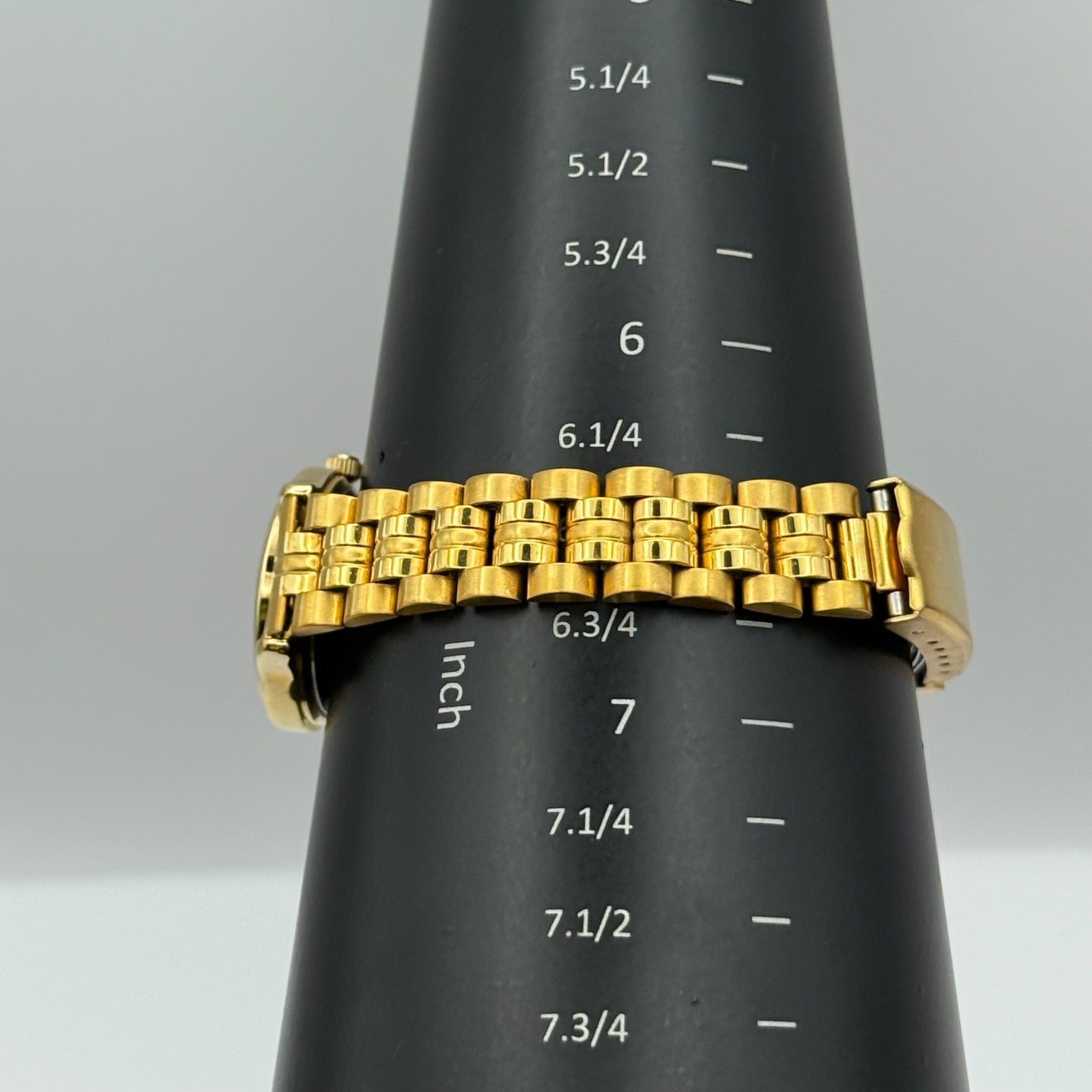 Ingersoll Ladies Quartz Watch Black Date Dial Gold Tone Bracelet Working 25mm