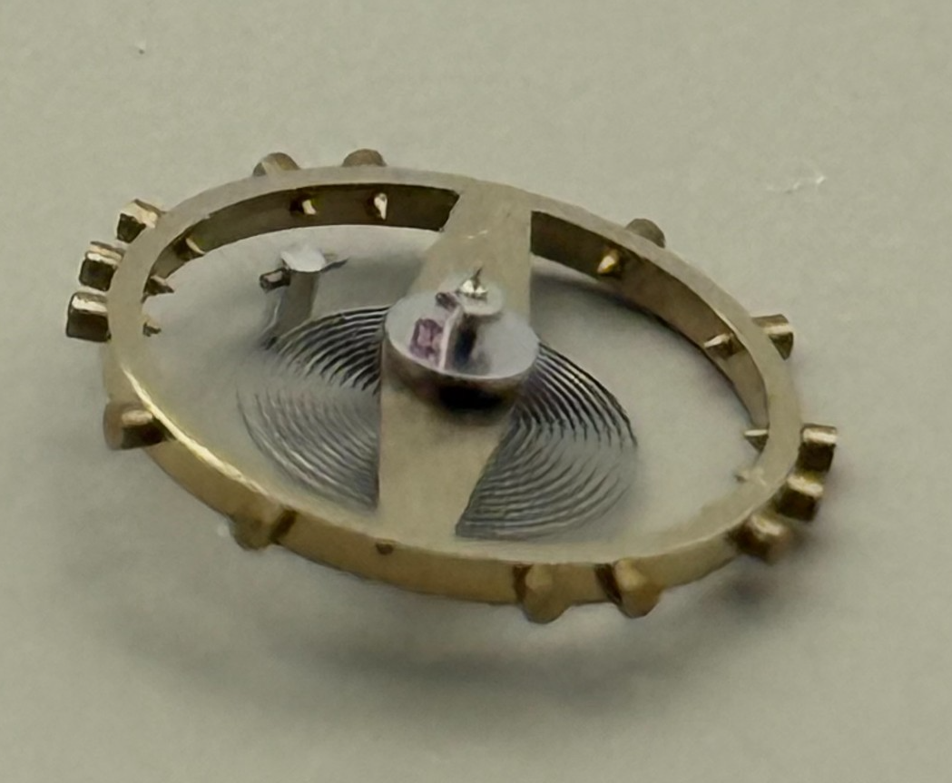 FHF 70 Balance Wheel Complete And Spring  10½’’’ 201 M Watch Movement Parts NOS