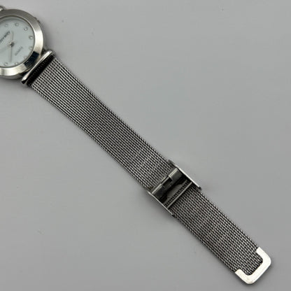 Enternity Ladies Quartz Watch Crystal Markers Silver Tone Mesh Band Working 25mm