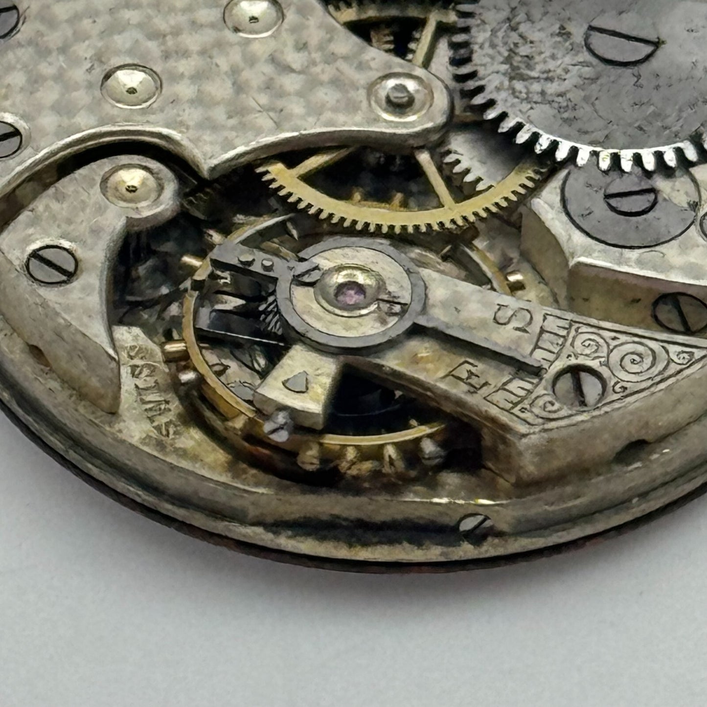 29.5mm F W Dudley Winnipeg 24 Hour Dial Trench Watch Movement Manual Wind PARTS