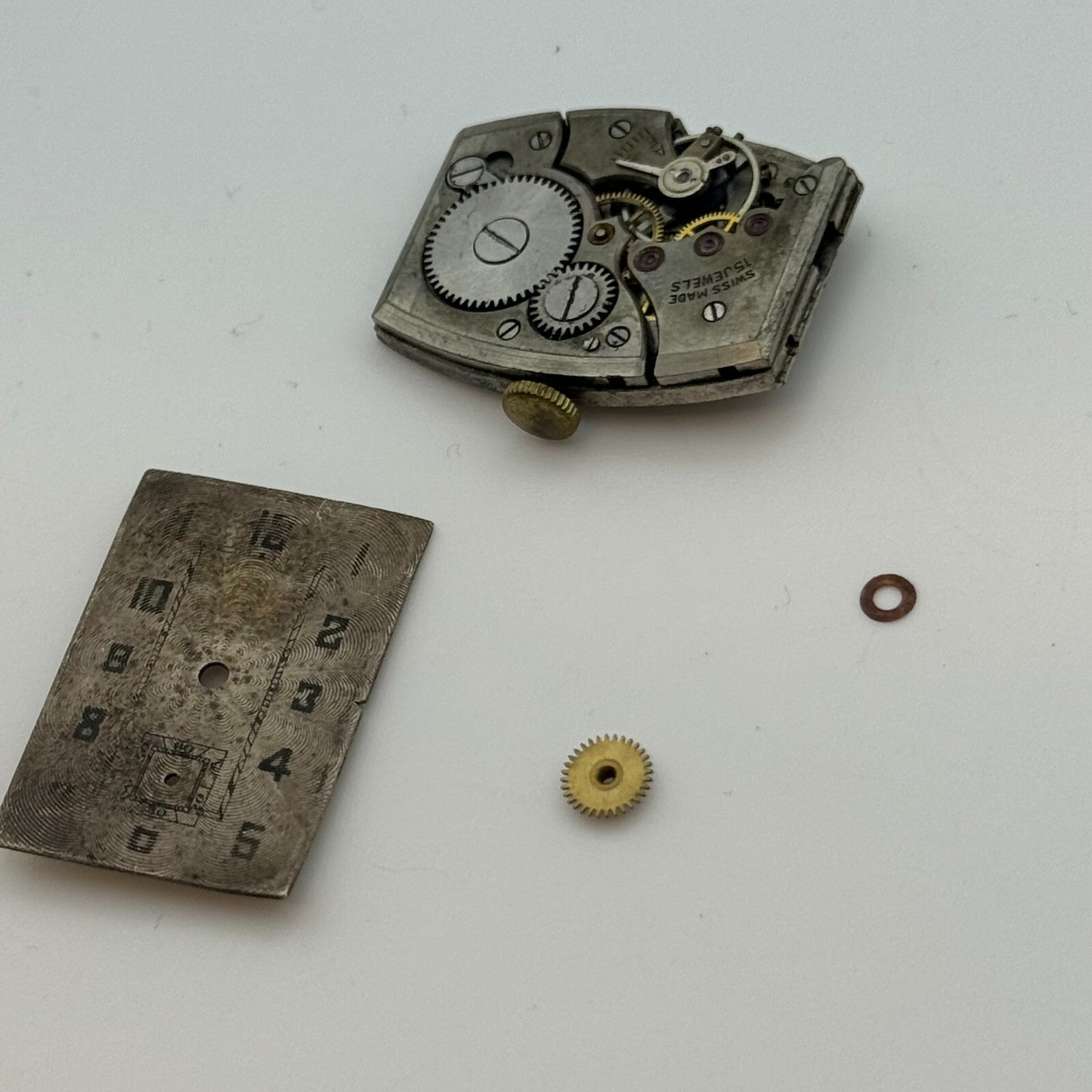 20mm Running Record RWT Tank Watch Movement Manual Wind 15 Jewels Swiss PARTS