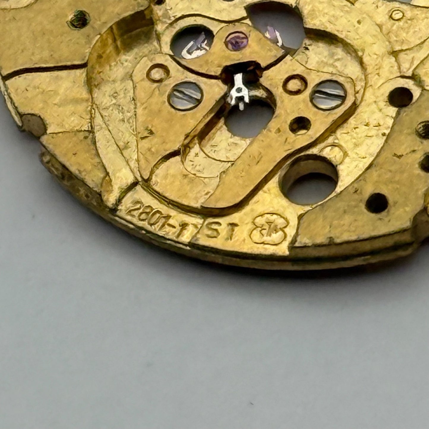 ETA 2801-1 ST Watch Movement Main Plate Manual Wind Vintage Swiss Parts 25.9mm