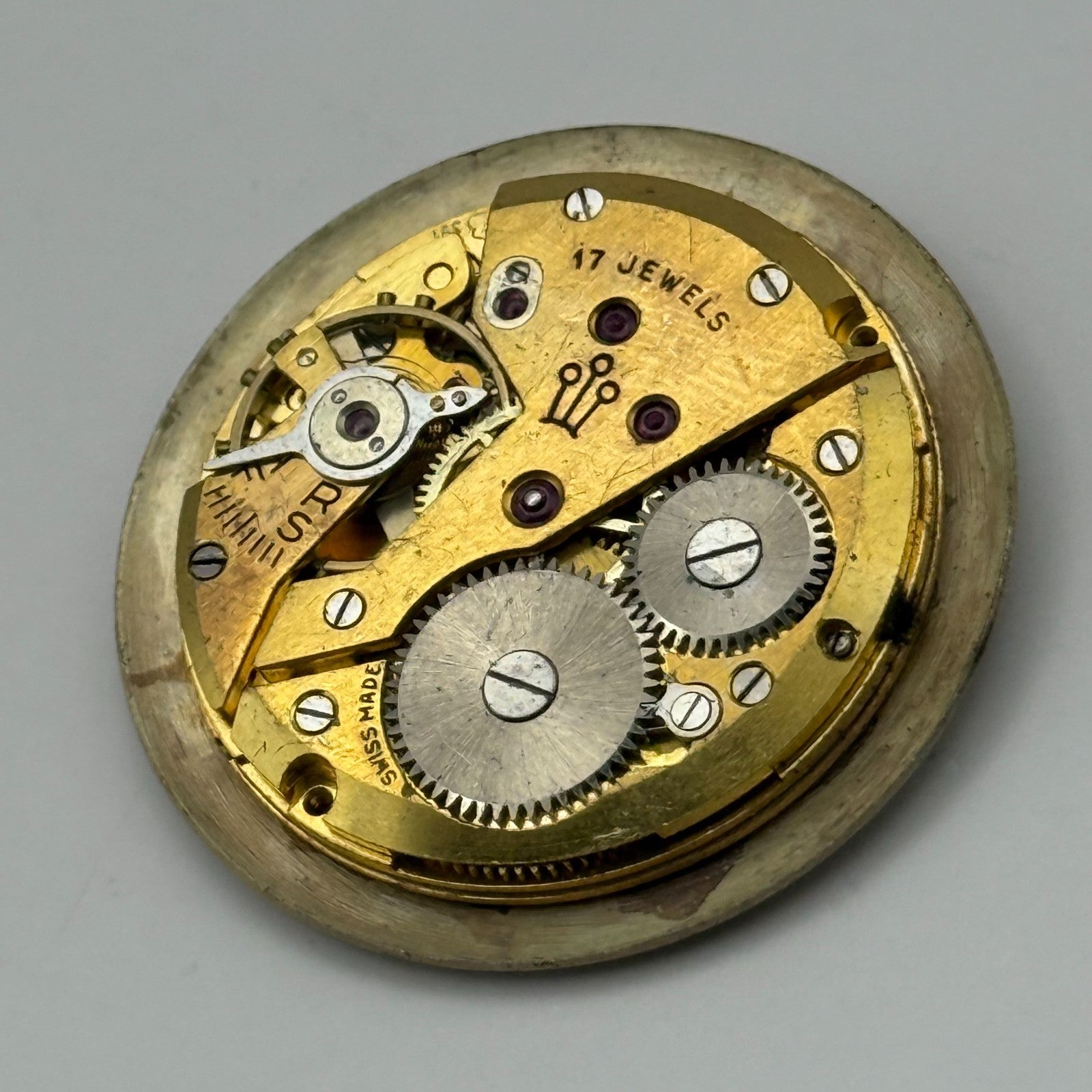 Horus Felsa 391 Watch Movement Manual Wind Vintage Swiss 17 Jewels Parts 26.8mm