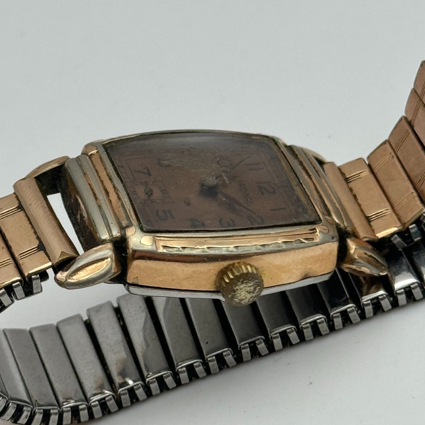 26mm Vintage Cardinal Swiss 15 Jewels Rolled Gold Manual Wind Watch PARTS REPAIR