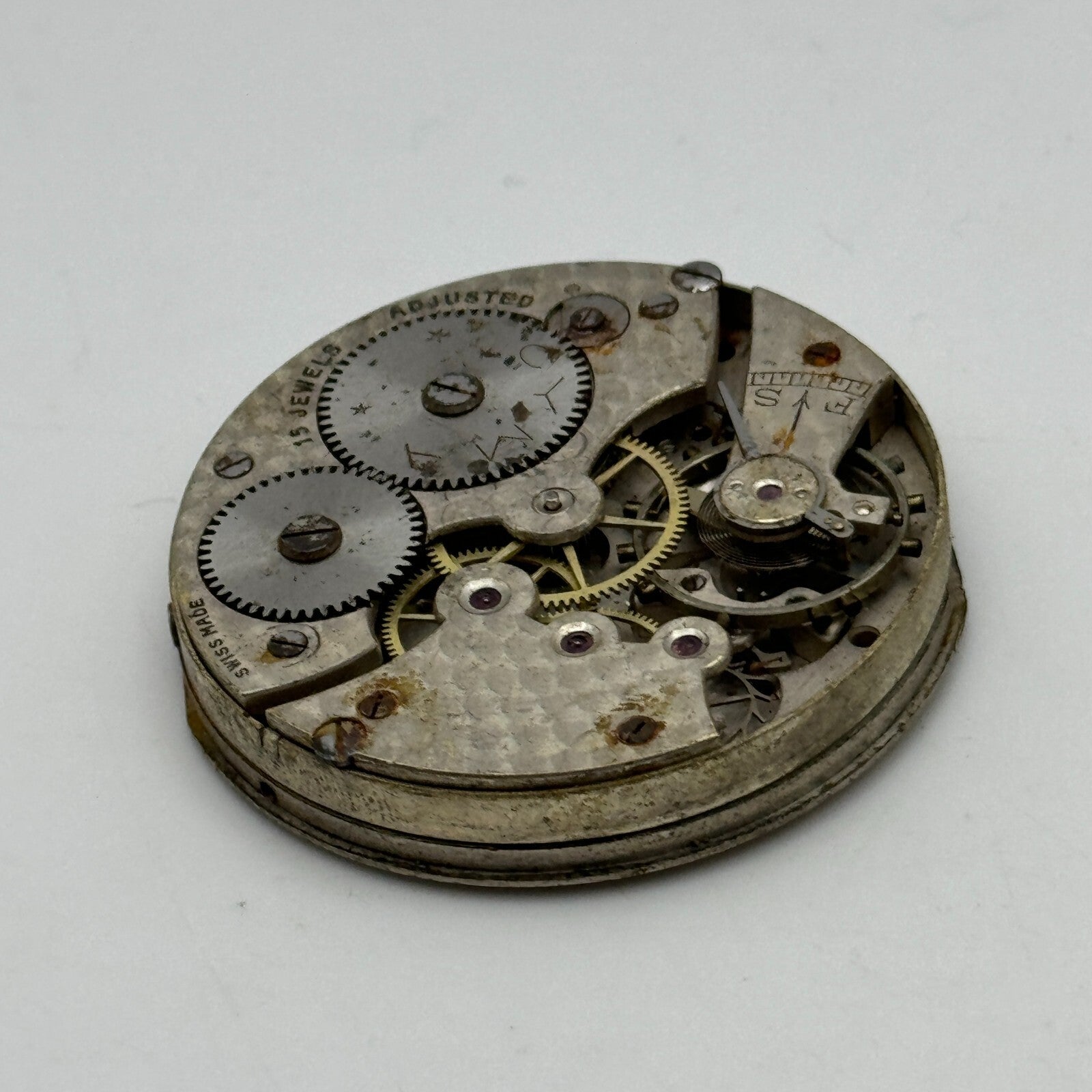 43.1mm Cyma Ref 998.a 15 Jewels Vintage Swiss Pocket Watch Movement PARTS SPARES
