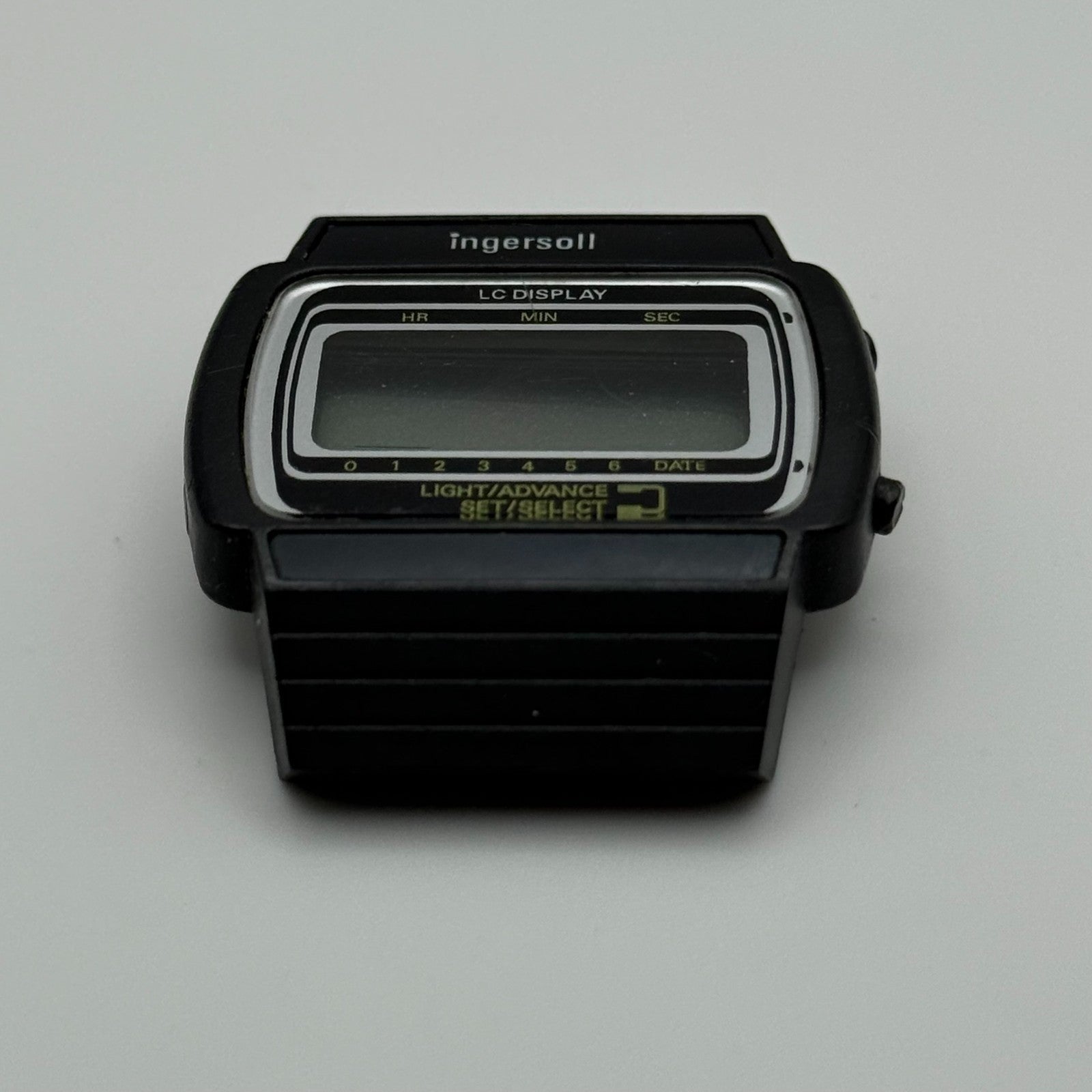 Ingersoll Unisex Retro Quartz Watch LC Display Black 35mm PARTS REPAIR