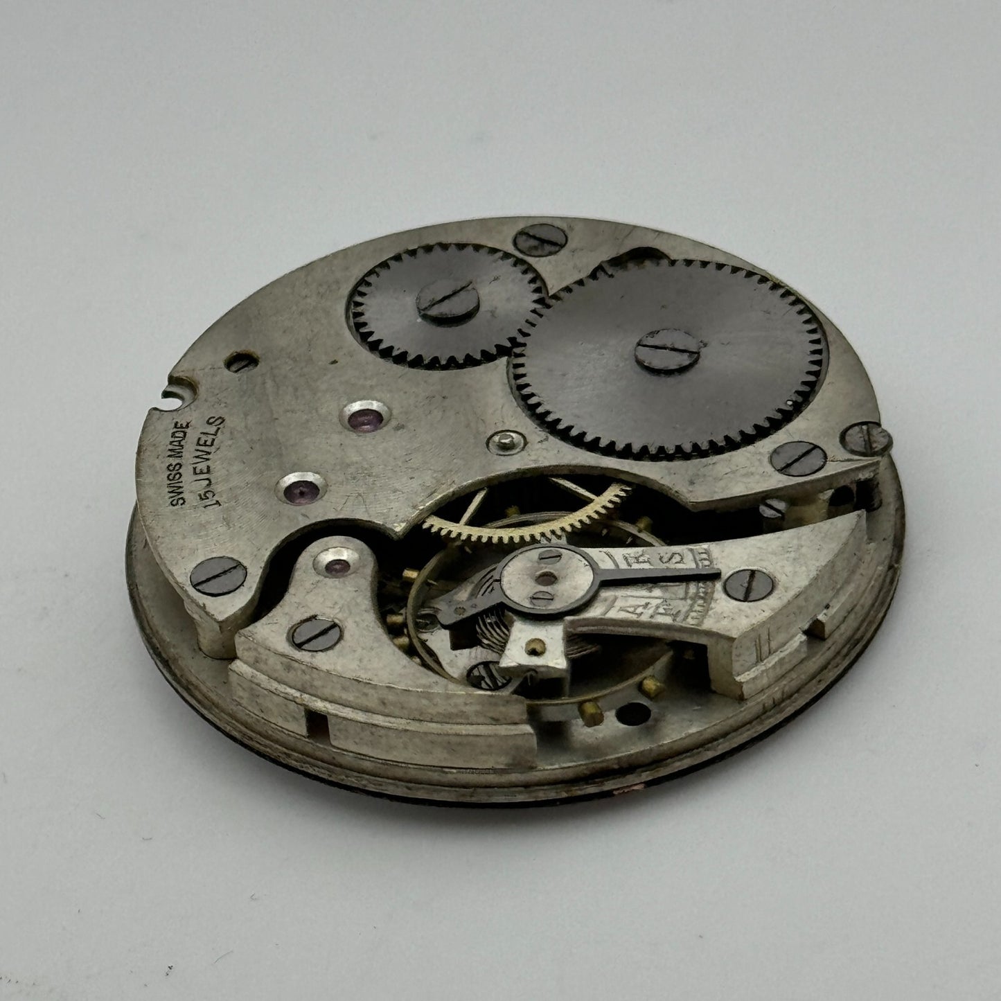 43mm Hunter 15 Jewels Swiss Balance Ok Pocket Watch Movement PARTS REPAIR
