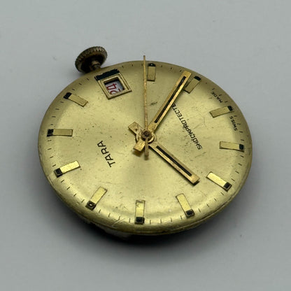 EB 8800 Watch Movement Tara Date Manual Wind Vintage Swiss Parts Repair 26.9mm