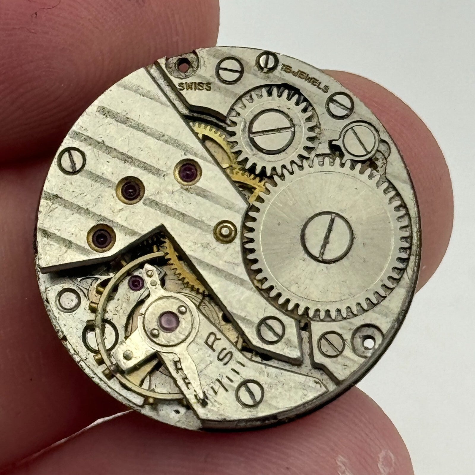 23.4mm FHF 175 Swiss Manual Wind 15 Jewels Watch Movement PARTS REPAIR SPARES