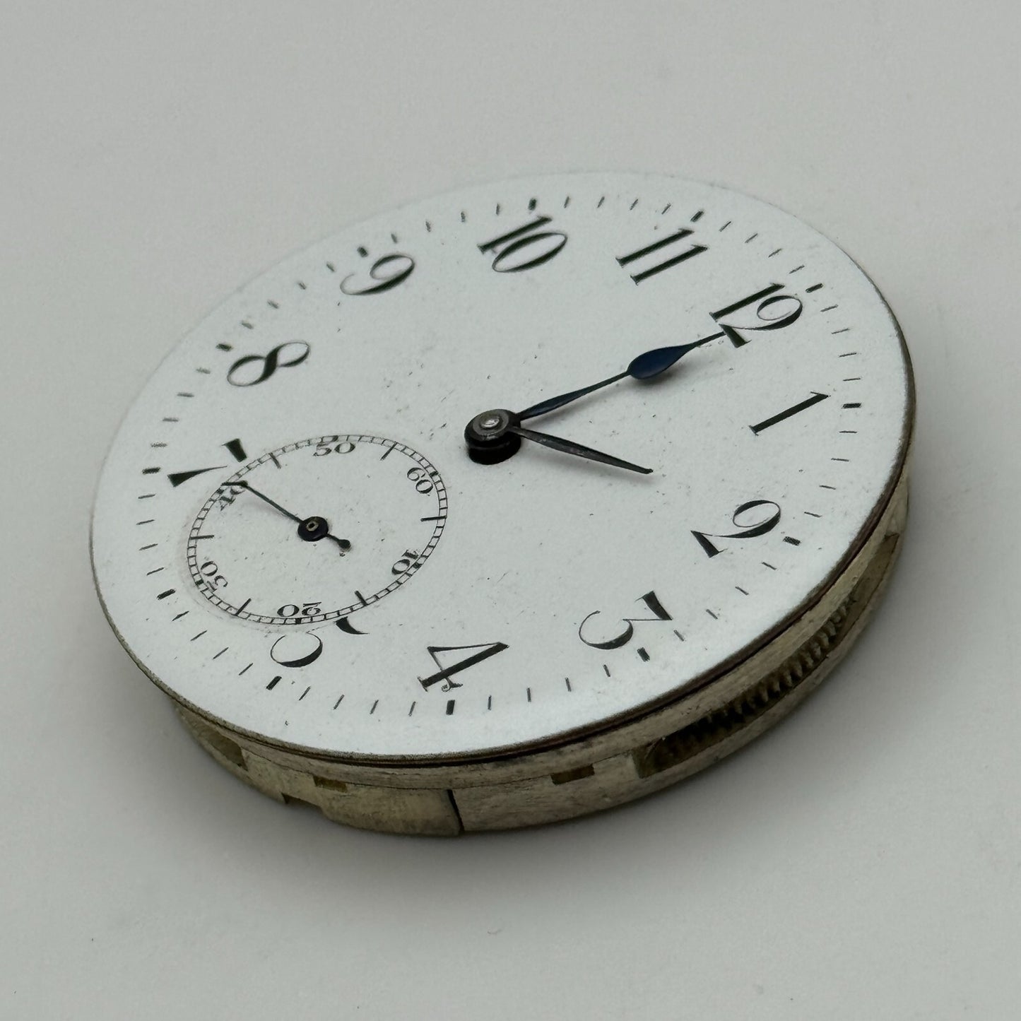 43.1mm Vintage Open Face Swiss Made Pocket Watch Movement PARTS REPAIR SPARES