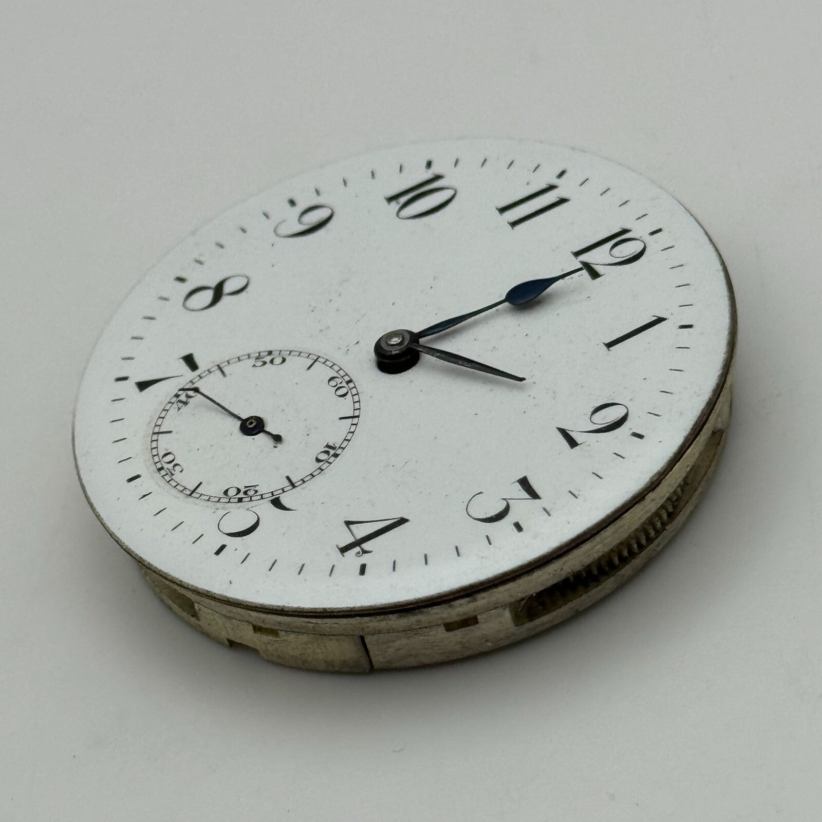 43.1mm Vintage Open Face Swiss Made Pocket Watch Movement PARTS REPAIR SPARES