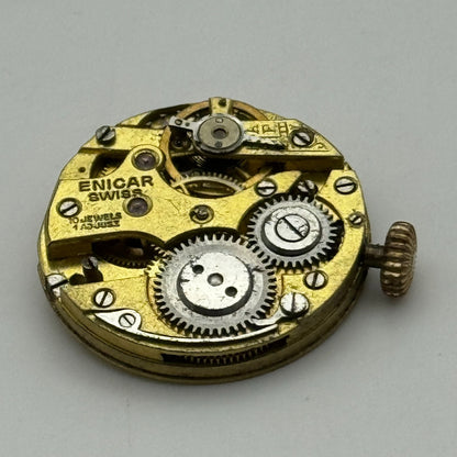 23.6mm Rare Antique Enicar Trench Watch Movement Manual Wind Swiss Vintage PARTS