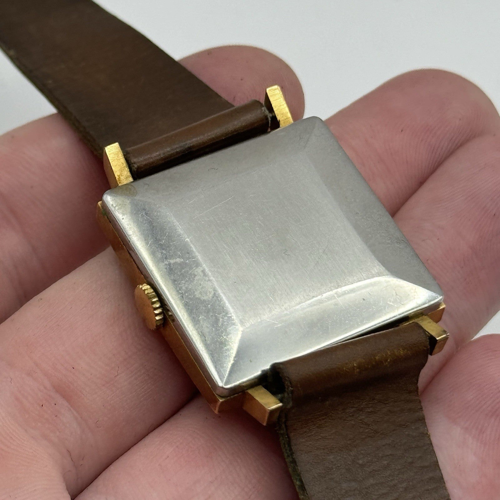 28mm Duward Diplomatic ETA 2472 Automatic Square Vintage Watch RESTORE PARTS