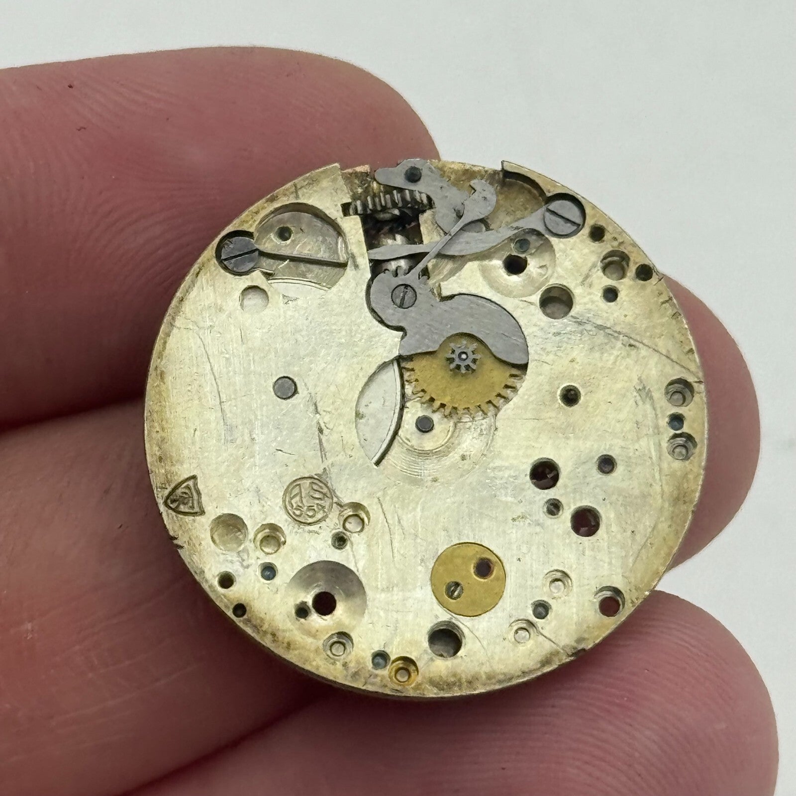 27mm Mens AS 554 Rare Swiss Trench Watch Manual Wind Movement PARTS REPAIR