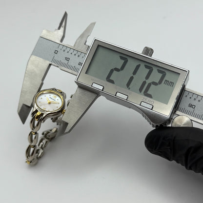 20mm Working Ladies Pulsar V401-X209 Two Tone Quartz Japan Watch 6.5 Inches