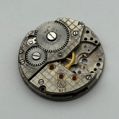 Majex EW 812 Watch Movement Manual Wind Vintage Incomplete Parts Repair 23.6mm